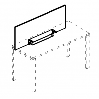 Экран настольный фронтальный для стола 120 с кабель-каналом