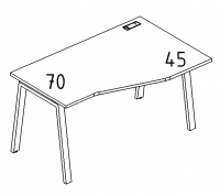 Стол эргономичный правый "Техно" на металлокаркасе TRE