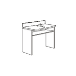 Стол с воротником с полкой