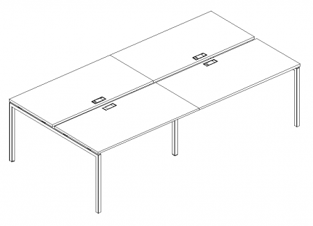 Рабочая станция на металлокаркасе DUE (4х120)