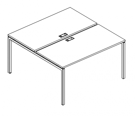 Рабочая станция на металлокаркасе DUE (2х160)