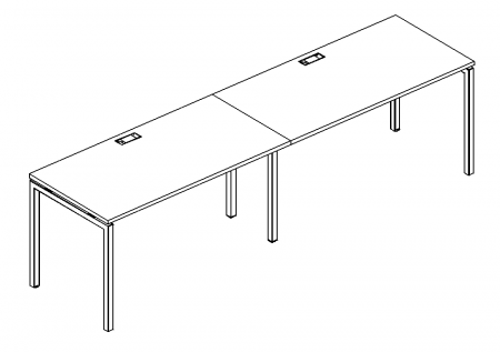 Рабочая станция на металлокаркасе DUE (2х120)