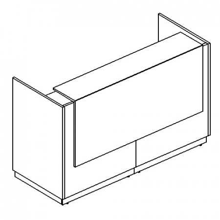 Стойка ресепшн прямая (полка высокая)