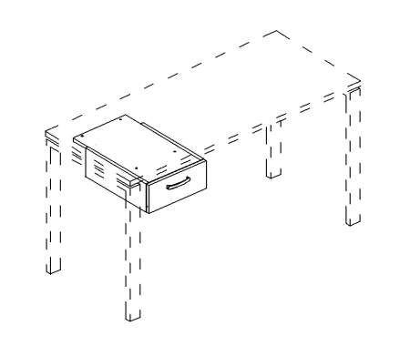 Тумба подвесная 1-ящичная (для стола 80)