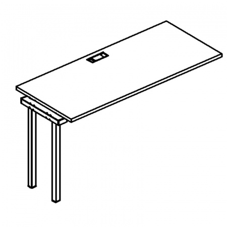 Секция стола рабочей станции на металлокаркасе DUE