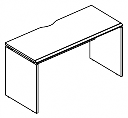 Стол письменный на каркасе ДСП (1 скос)