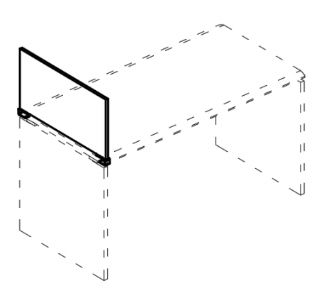 Экран настольный торцевой ДСП для стола 90