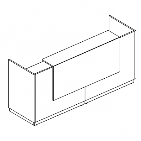 Стойка ресепшн прямая (полка высокая)