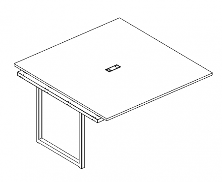 Секция стола для переговоров на металлокаркасе QUATTRO
