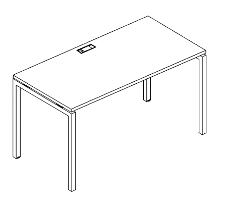 Стол письменный на металлокаркасе DUE