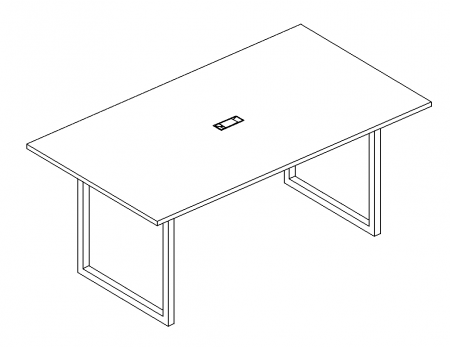 Стол для переговоров на металлокаркасе QUATTRO