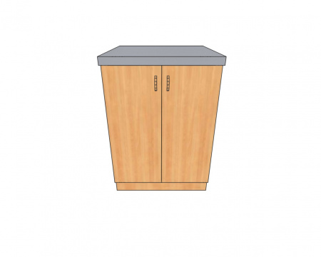 Тумба двудверная с одной полкой Т-60-60