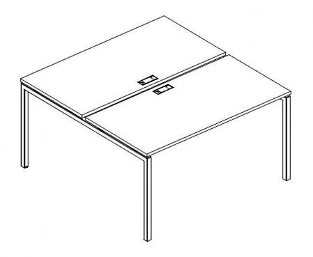 Рабочая станция на металлокаркасе DUE (2х120)