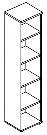 Стеллаж высокий узкий (топ ДСП)