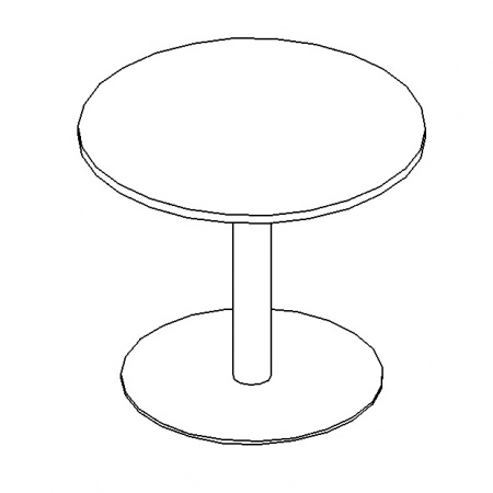 Стол для переговоров круглый на опоре-колонне
