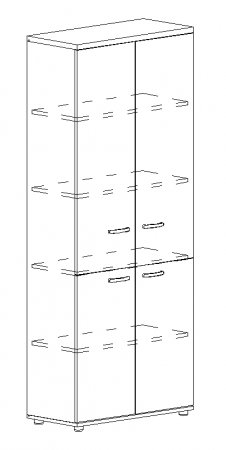 Шкаф для документов закрытый 4-х дверный