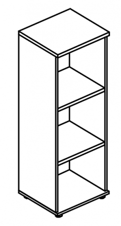 Стеллаж средний узкий (топ ДСП)