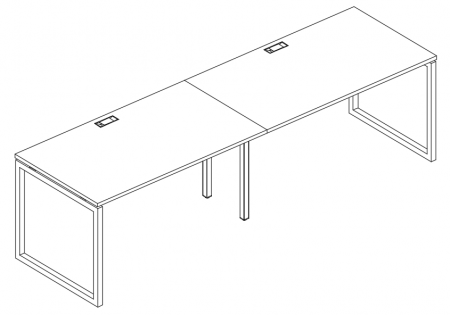 Рабочая станция на металлокаркасе QUATTRO (2х120)