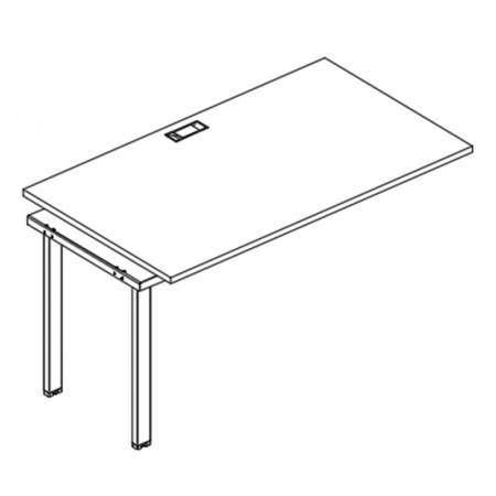 Секция стола рабочей станции на металлокаркасе UNO
