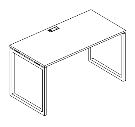 Стол письменный на металлокаркасе QUATTRO