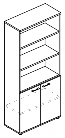 Шкаф для документов полузакрытый (топ ДСП)