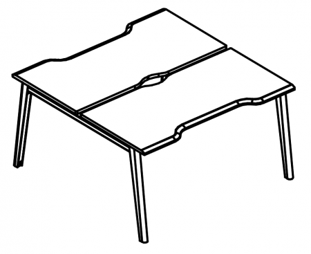 Рабочая станция "Симметрия" на металлокаркасе МТ (1 скос) (2х160)