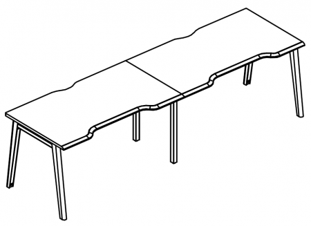 Рабочая станция "Симметрия" на металлокаркасе МТ (1 скос) (2х120)