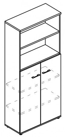 Шкаф для документов полузакрытый (топ ДСП)