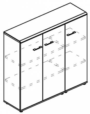 Шкаф средний комбинированный закрытый (топ МДФ)