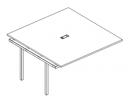 Секция стола для переговоров на металлокаркасе DUE