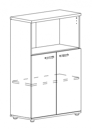 Шкаф средний полузакрытый