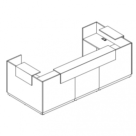 Стойка ресепшн П-образная