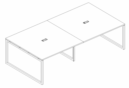 Стол для переговоров на металлокаркасе QUATTRO