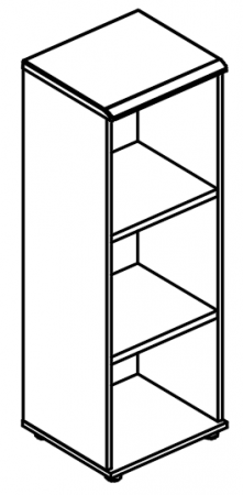 Стеллаж средний узкий (топ МДФ)