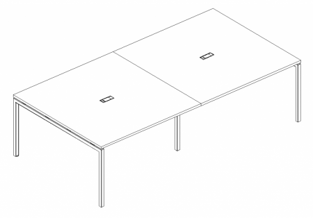 Стол для переговоров на металлокаркасе DUE