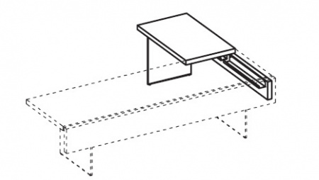 Приставка к столу руководителя левосторонняя