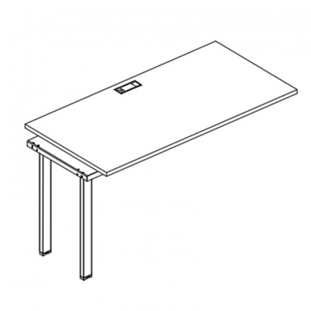 Секция стола рабочей станции на металлокаркасе TRE