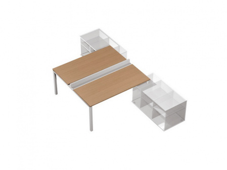 Рабочая станция (2х120) с ProSystem на 2-х опорных тумбах левой-правой (БЕЗ ТУМБ)