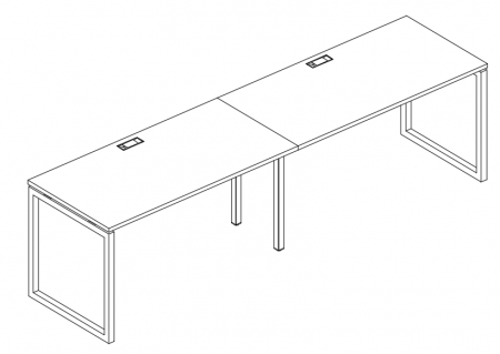 Рабочая станция на металлокаркасе QUATTRO (2х160)