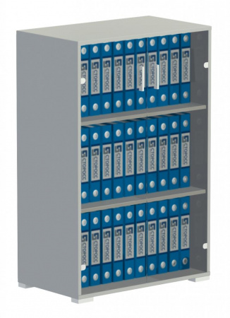 Шкаф для документов средний со стеклом (ДВП 3 мм)