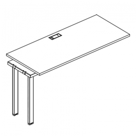 Секция стола рабочей станции на металлокаркасе TRE