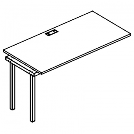 Секция стола рабочей станции на металлокаркасе DUE
