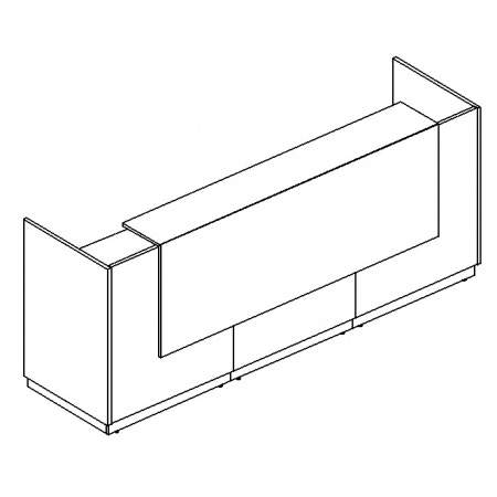 Стойка ресепшн прямая (полка высокая)