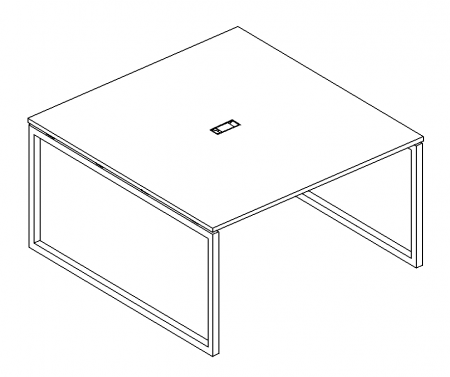 Стол для переговоров на металлокаркасе QUATTRO