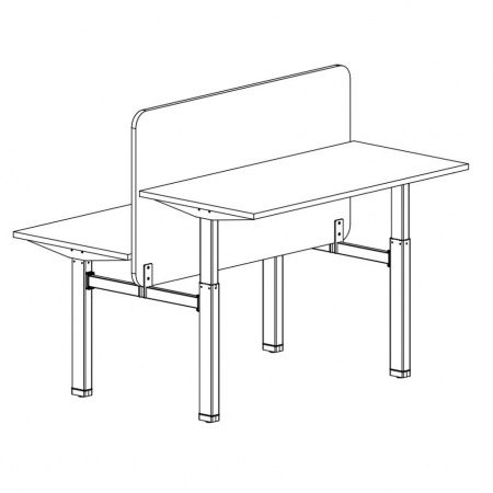 Бенч из двух подъемных столов с электрической регулировкой высоты