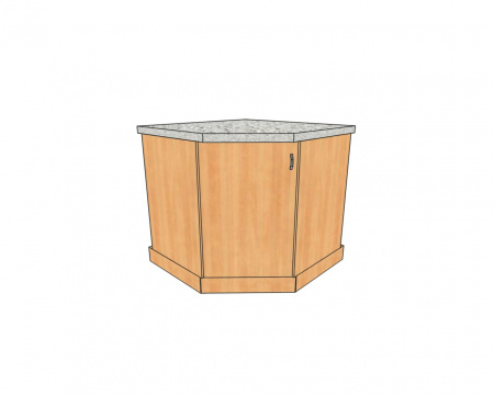 Тумба угловая с двумя дверями ТУ-85-60