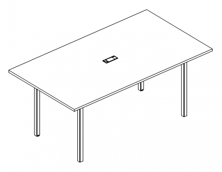 Стол для переговоров на металлокаркасе DUE