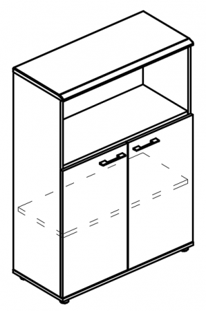 Шкаф средний полузакрытый (топ МДФ)