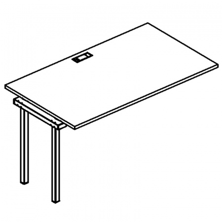 Секция стола рабочей станции на металлокаркасе DUE