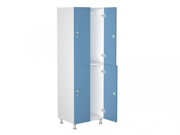 Шкаф для раздевалок WL 22-60 голубой/белый